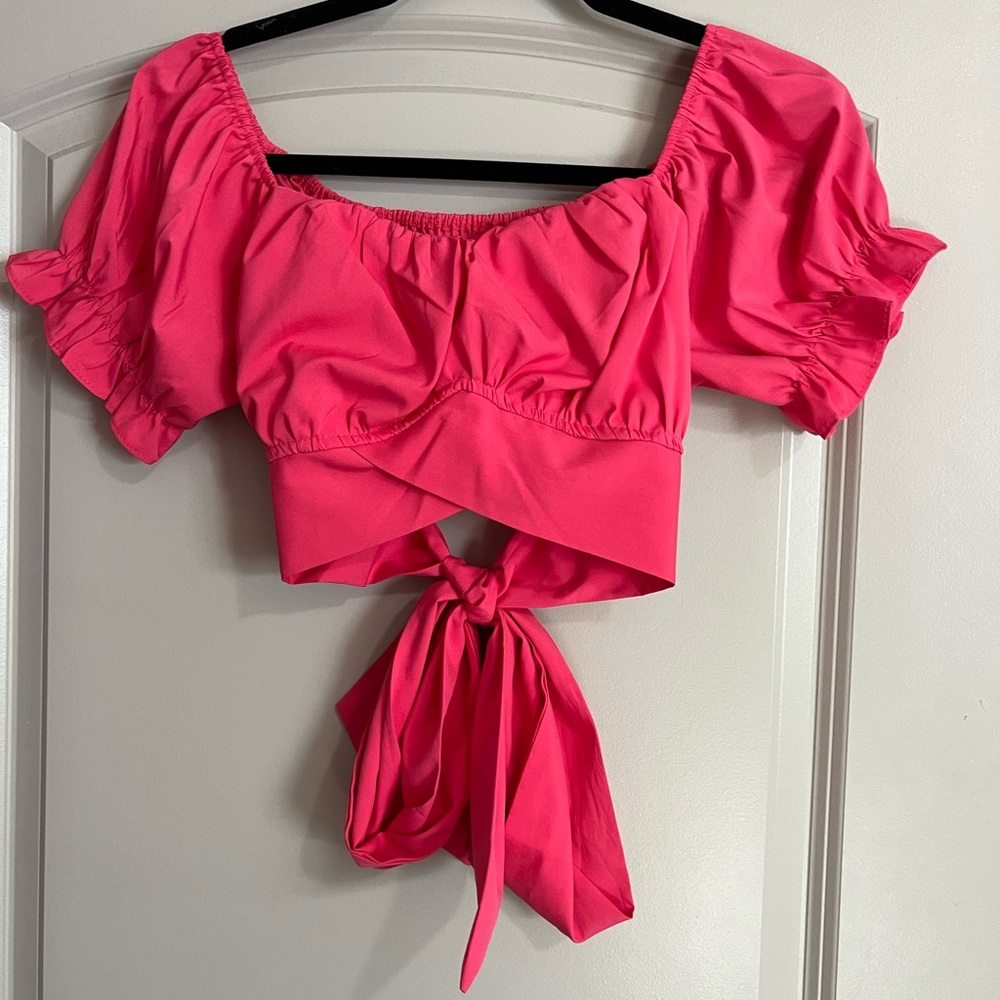 Amazon Pink Crop Top